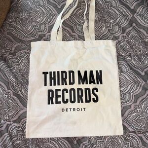 NWOT  Third Man Records Detroit Canvas Tote Bag in White